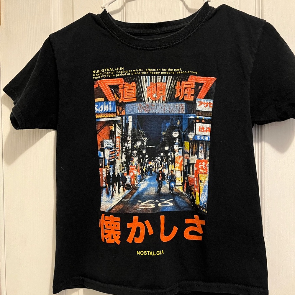 RSQ Nostalgia Black T Shirt Street Graphic Youth Size Small